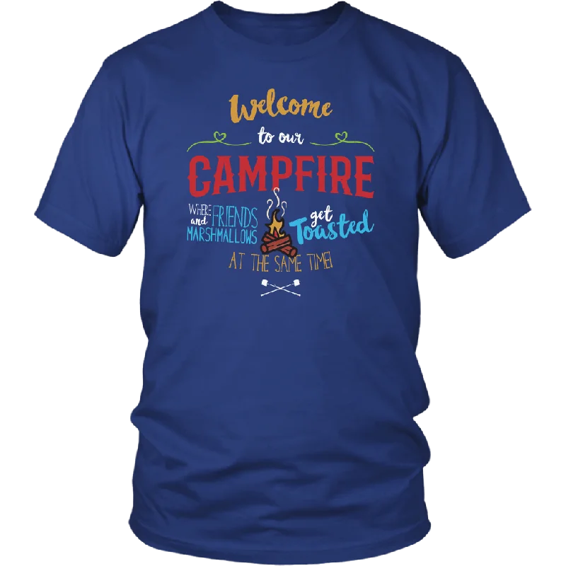 plain purple T-shirts -WELCOME TO OUR CAMPFIRE Unisex T-Shirt