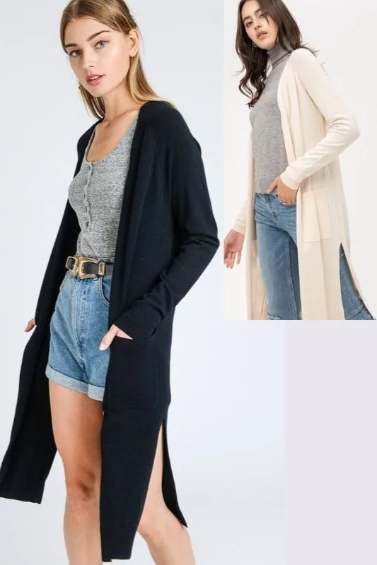 cardigan for spring days -Casual Office Cardigan - Black or Butter