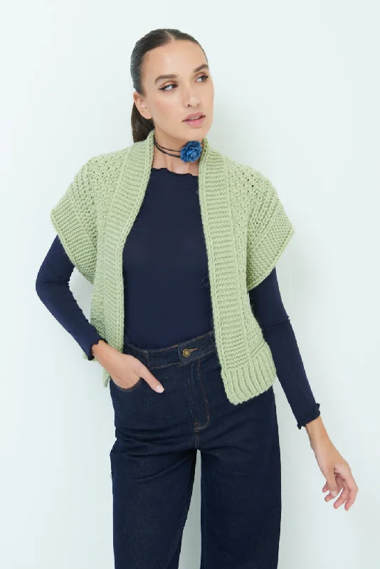 cardigan light knit -Comfy short sleeve knit cardigan wholesale