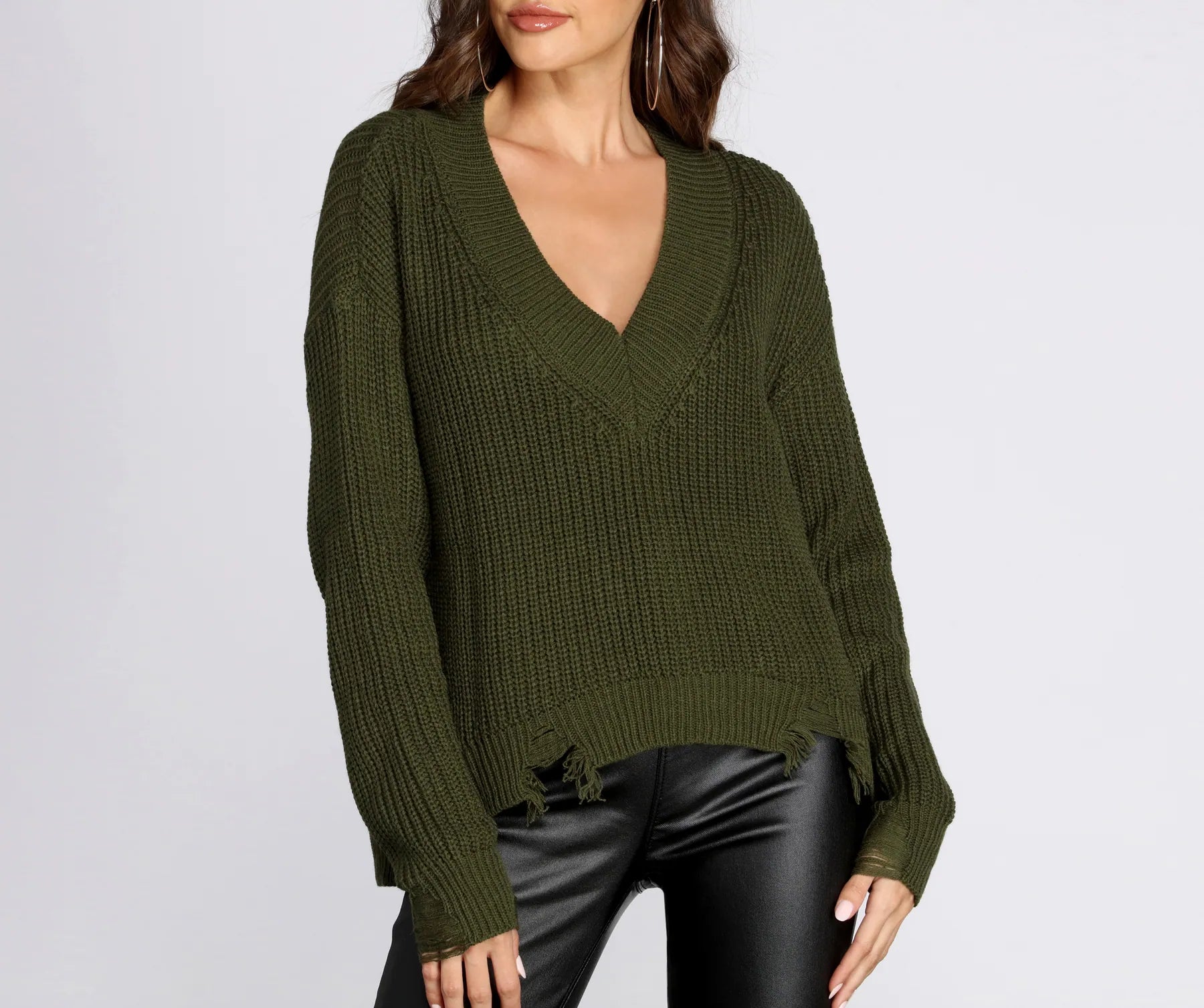 pullover sweater striped -Distressed To Impress Sweater