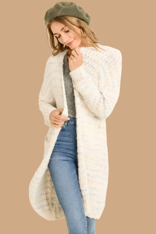 cardigan pearl white -Gilli Soft as Petals Chenille Cardigan Sweater