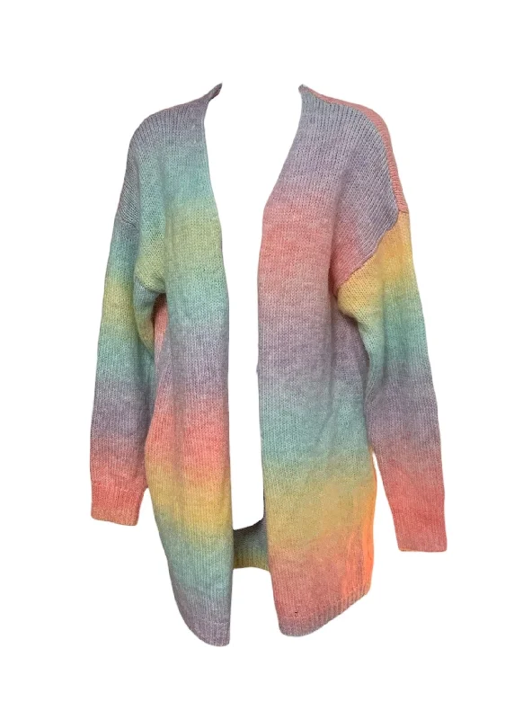 cardigan sweater men -NWT Ecowish Women's Pastel Multi Cardigan S