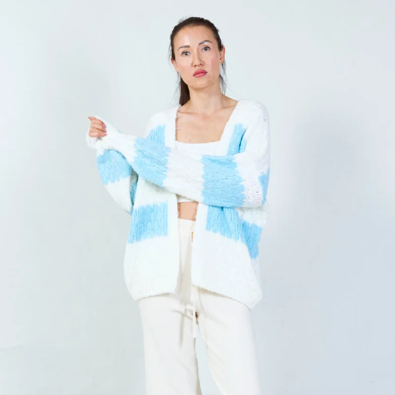 cardigan for dinners -Striped open-front cardigan wholesale