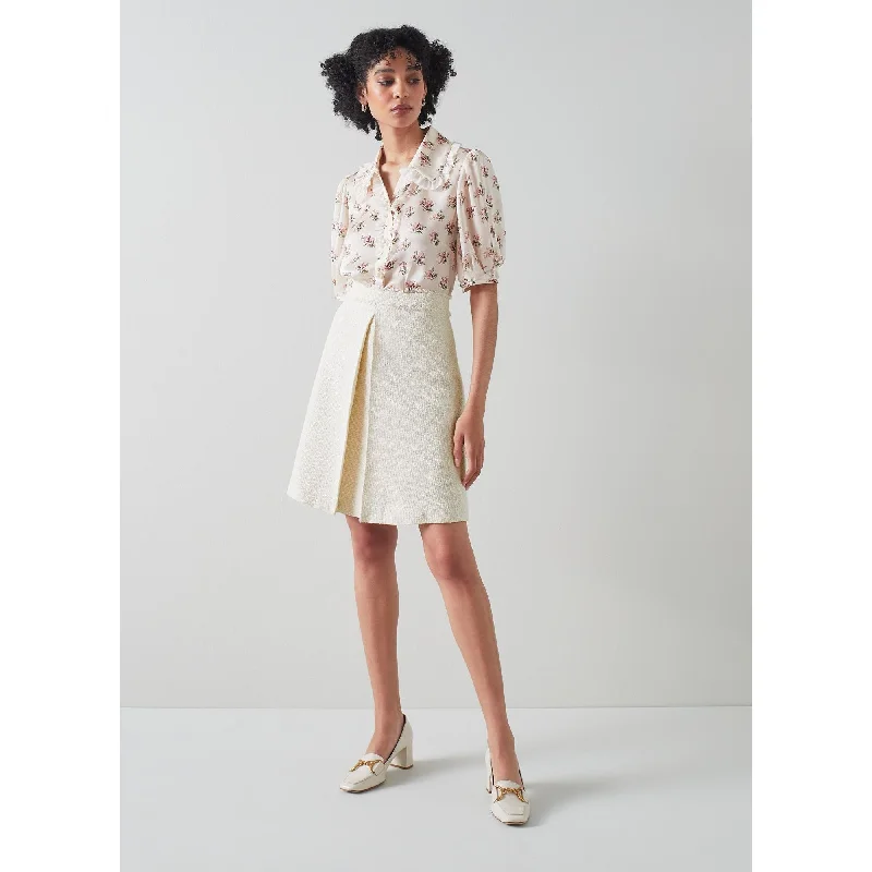 linen brown skirts -ADA SKIRTS