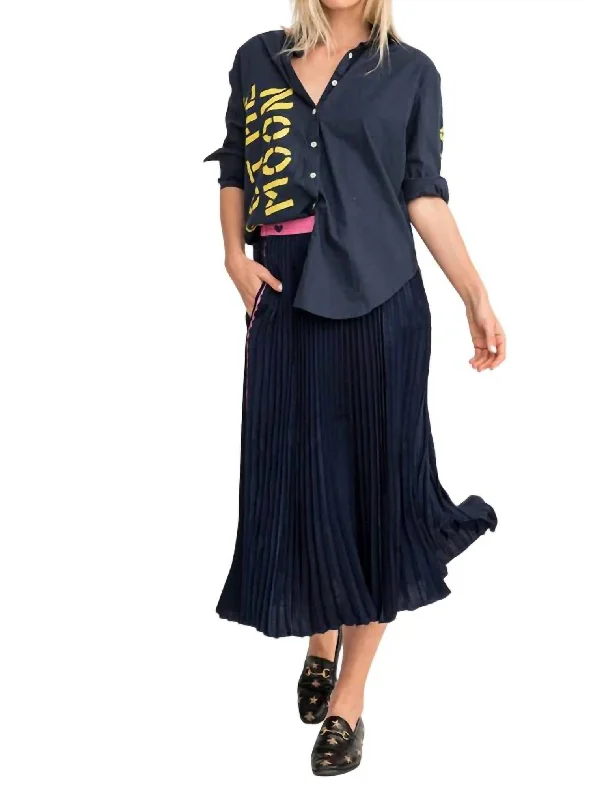 business maroon skirts -Beatrix Skirt In Night Sky