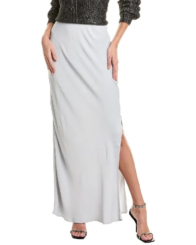 green mini skirts -Bella Dahl Side Slit Bias Maxi Skirt