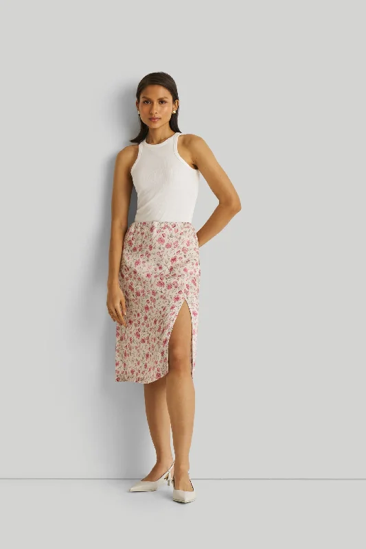 wrap red skirts -Brunch Skirt in Pink Florals