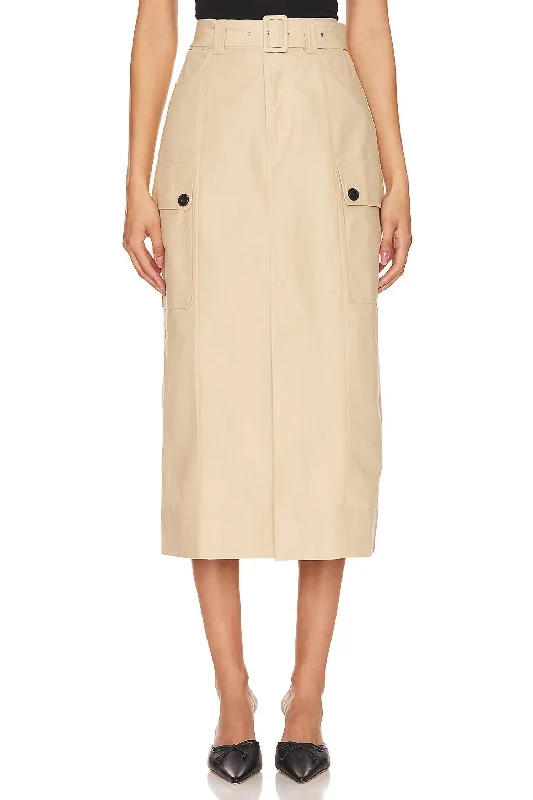 soft blue skirts -Cyrus Skirt In Khaki