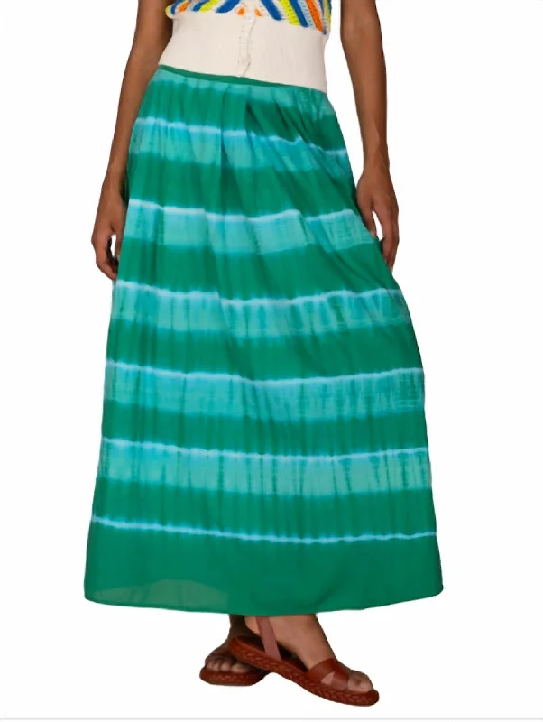 polka-dot teal skirts -Deena Skirt In Emerald