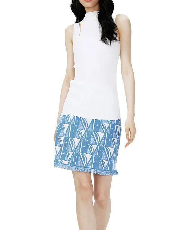 patterned teal skirts -Diane von Furstenberg Alejandra Mini Skirt