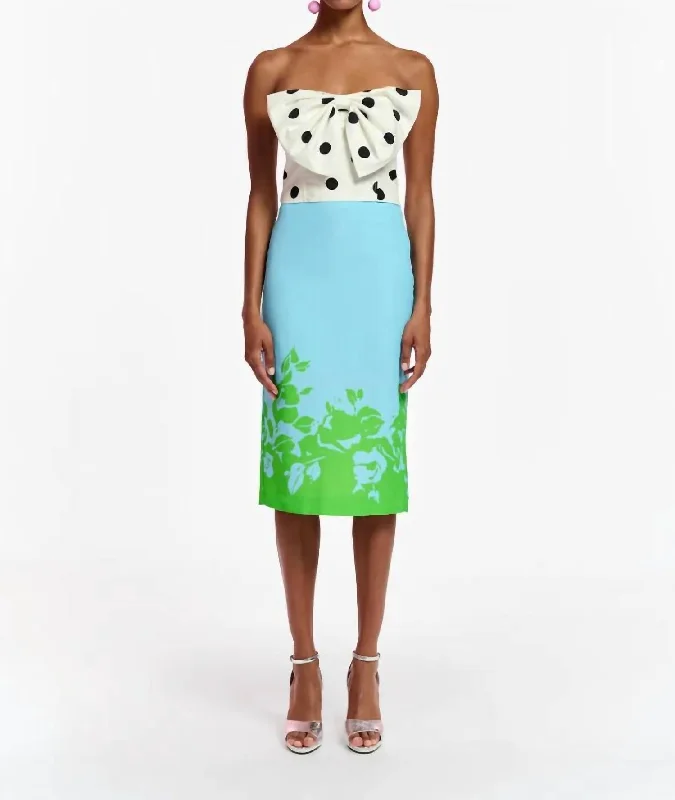 graphic brown skirts -Fairydust Placed Print Skirt In Combo3 Green Lizard