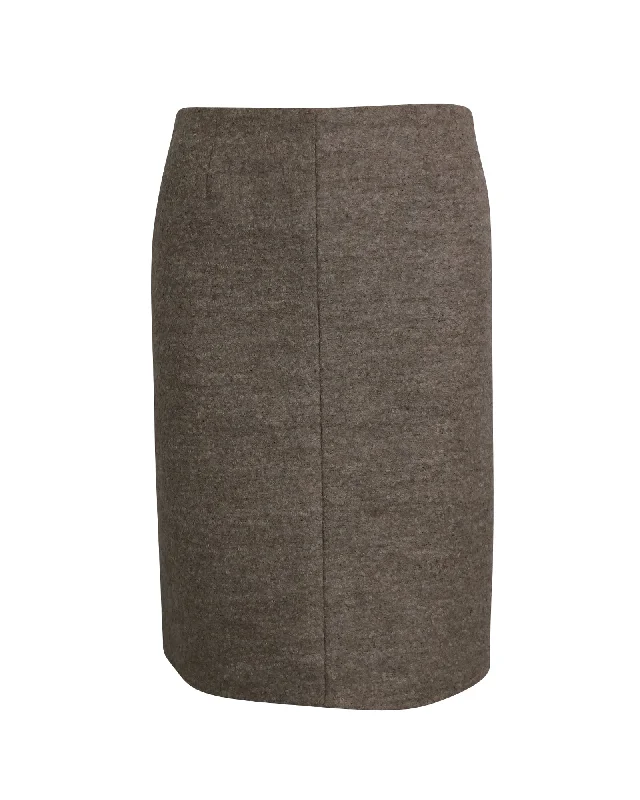 office beige skirts -Marc Jacobs Knee-Length Skirt in Beige Lana Vergine