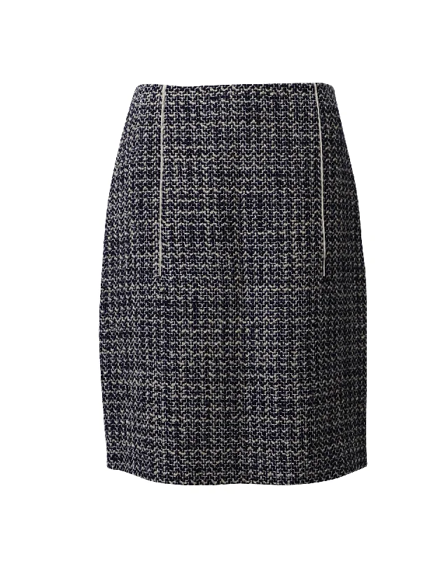 bold green skirts -Prada Pencil Skirt in Grey Wool