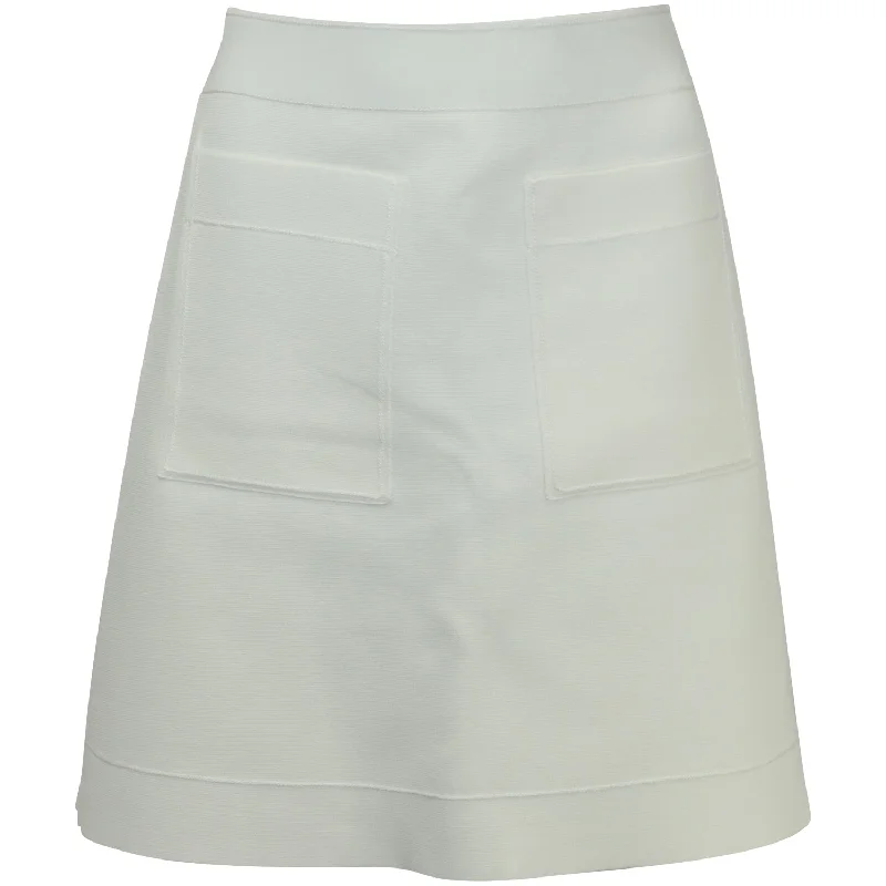 polka-dot purple skirts -Sandro Paris  Elanna Ponte Mini Skirt in White Viscose