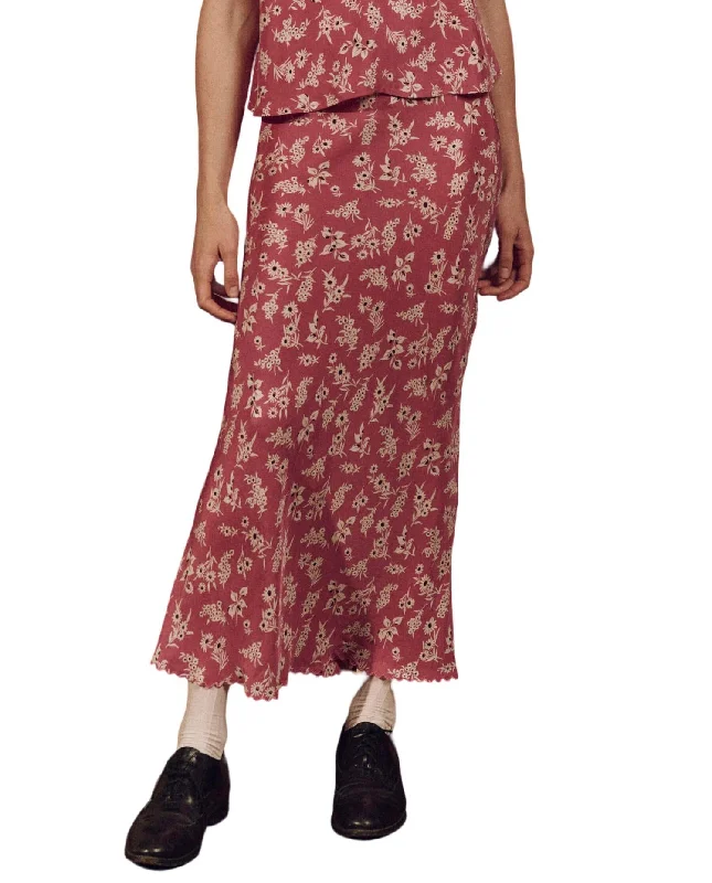 polka-dot grey skirts -Seabank Skirt In Aubergine Field