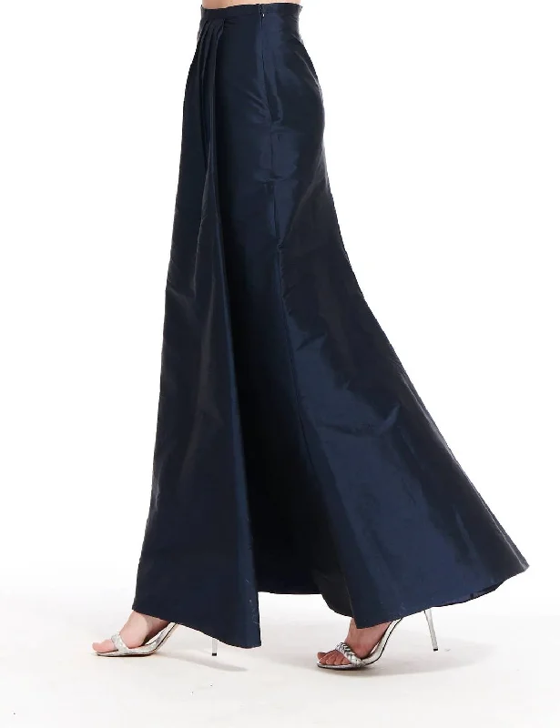 summer grey skirts -Taffeta Slim Wrap Skirt In Black