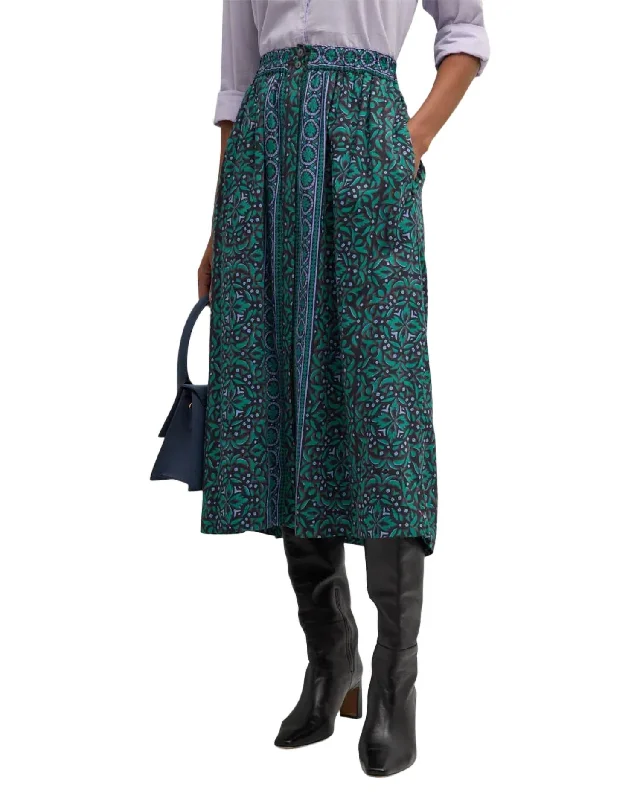 tiered green skirts -Tannis Skirt In Green Smoke