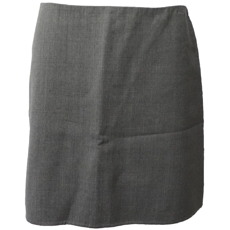 ruffled grey skirts -Theory Pencil Skirt in Grey Wool