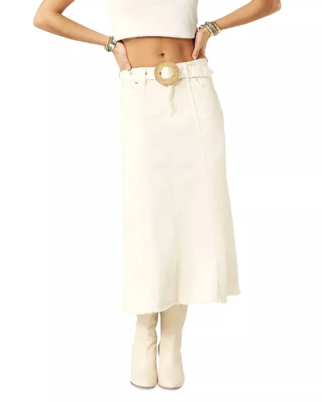 tiered blue skirts -Tinna Midi Skirt In White