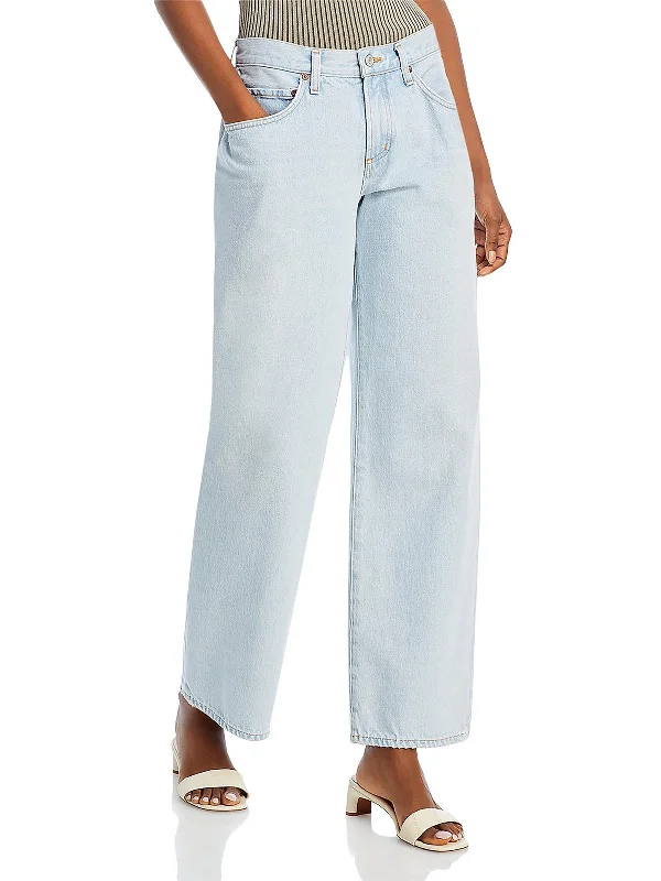 chino indigo pants -Fusion Womens Organic Cotton High Rise Wide Leg Jeans