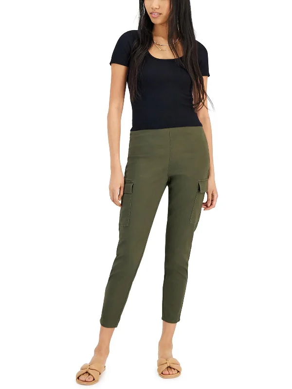 business yellow pants -Womens High Rise Skinny Cargo Pants