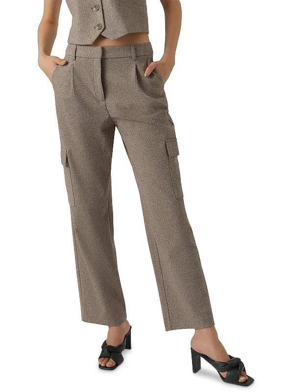 chino grey pants -Womens Pleated Suit Separate Straight Leg Pants