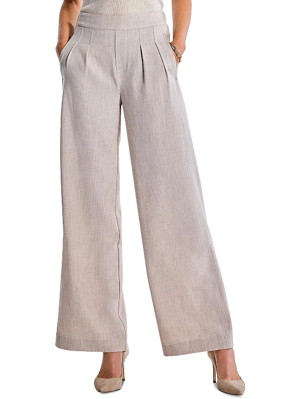 urban green pants -Womens Twill Office Wide Leg Pants